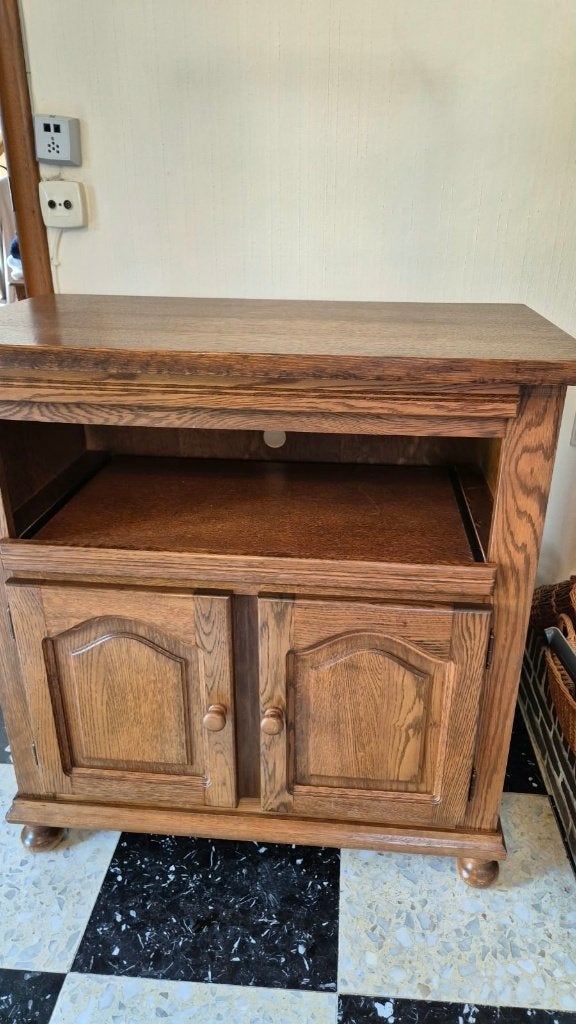 Klassiek Eiken TV-Meubel / Audiokast, 25 à 50 cm, Moins de 100 cm, Vintage, Enlèvement