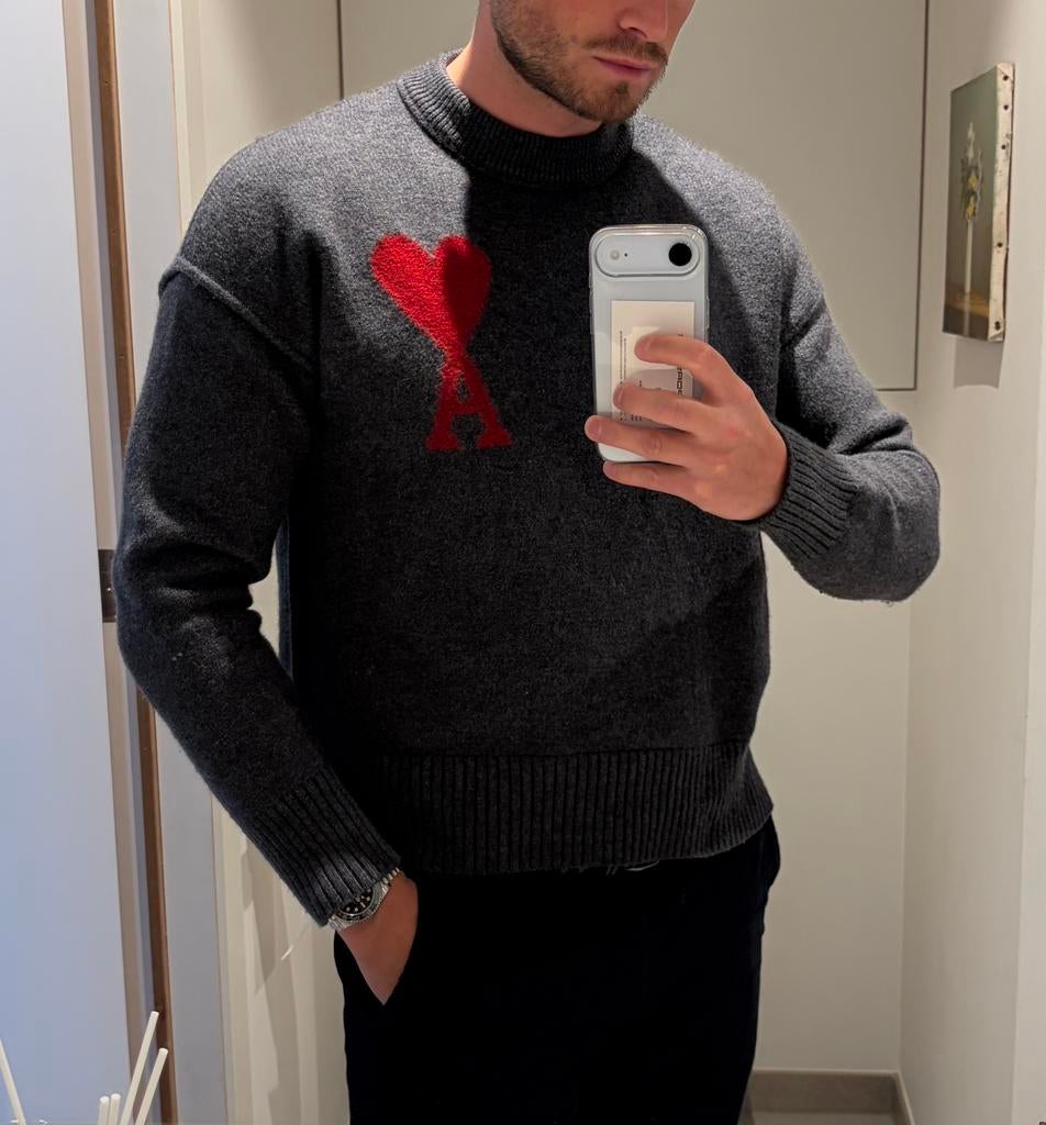 AMI Paris Crew Neck 41, Enlèvement ou Envoi, Neuf, Taille 48/50 (M), Gris