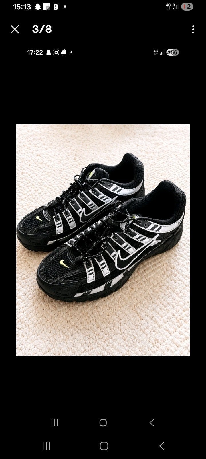 Nike P-6000 GS zwart/zilver — Nike sneakers — 6.5Y — 39 EU —, Ophalen of Verzenden, Nieuw