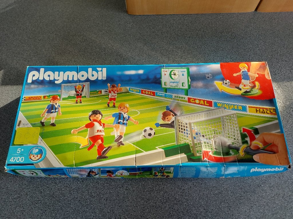 Jeu de football Playmobil 4700 avec boîte d'origine, Enlèvement ou Envoi, Utilisé