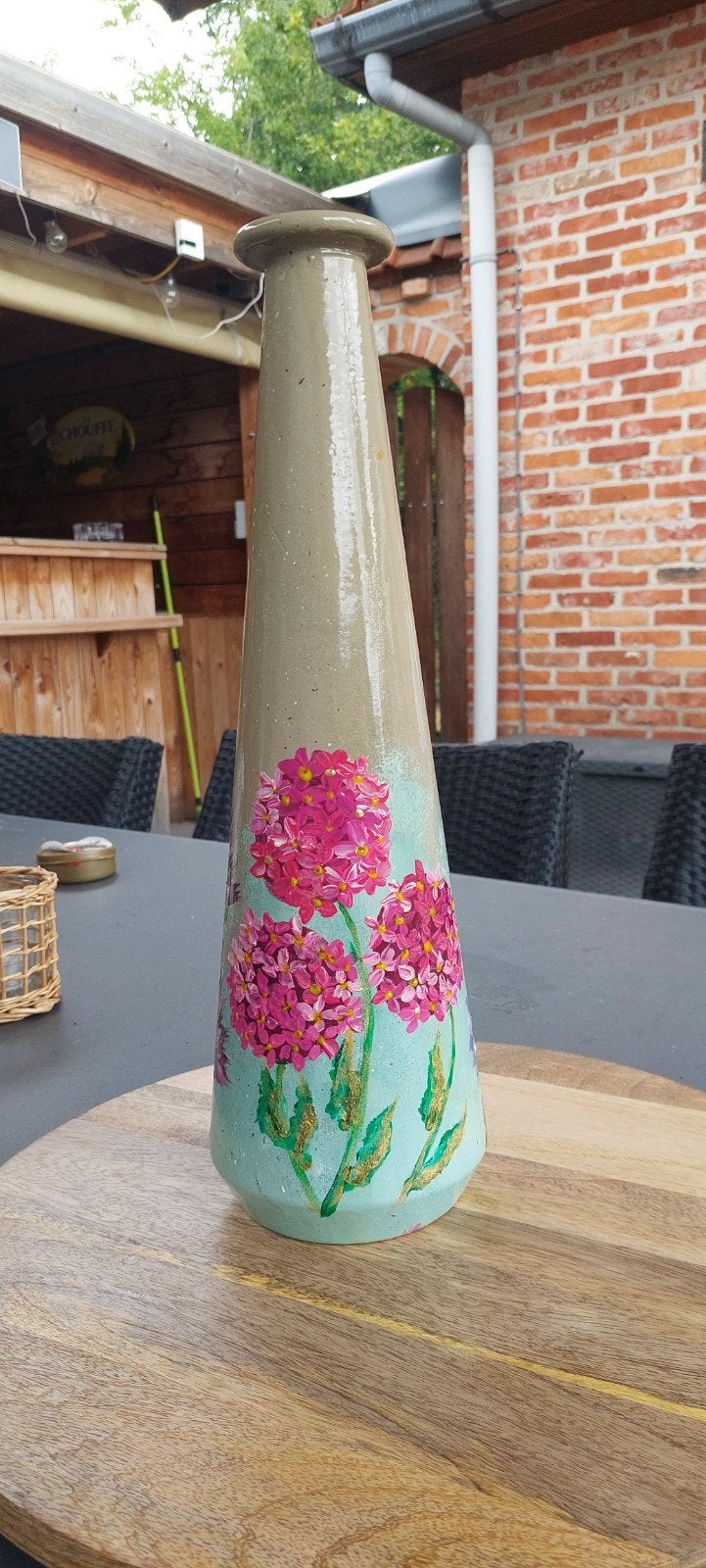 vazen beschilderd met bloemen, Ophalen