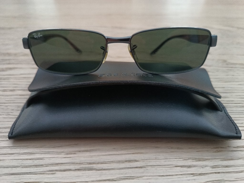Ray-Ban rb3272 004 zonnebril met groene glazen, Gris, Enlèvement ou Envoi, Utilisé, Ray-Ban