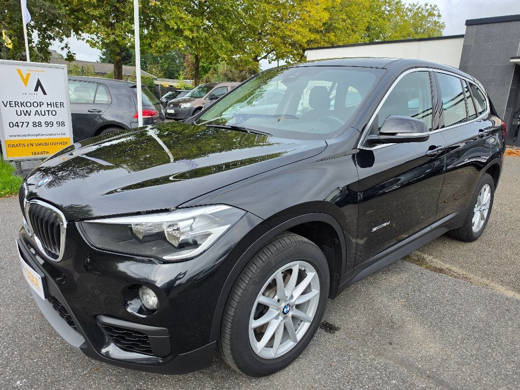 BMW X1 1.5 d, 2017, 158.029km, €6b, Keuring, 12m Garantie, Auto's, Stof, Euro 6, Zwart, 3 cilinders