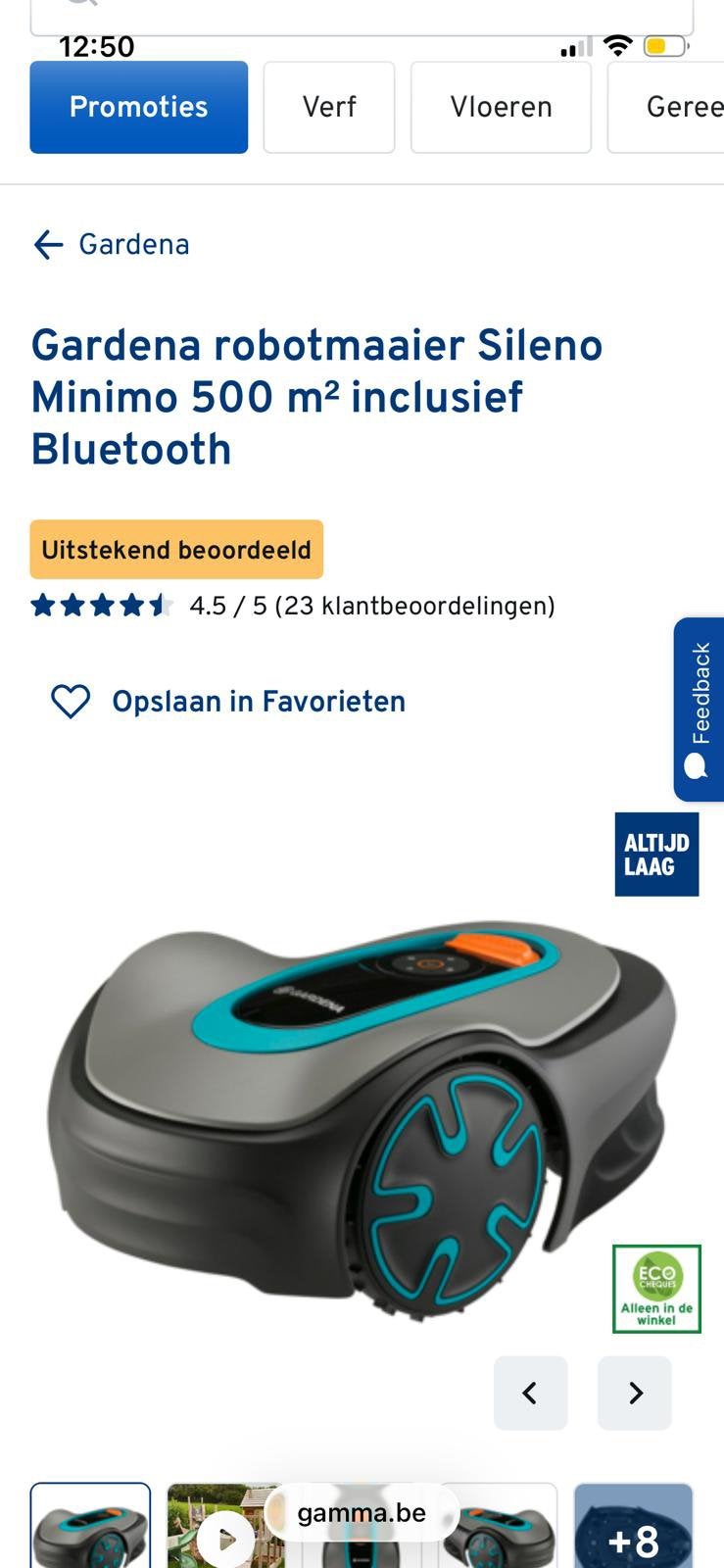 Splinternieuwe gardena maairobot, Ophalen, Nieuw