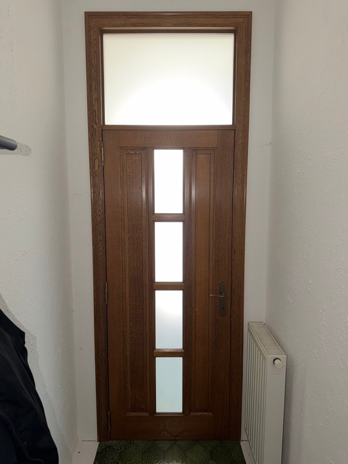 Houten deur met mat glas, Doe-het-zelf en Bouw, Ophalen, Zo goed als nieuw, Glas