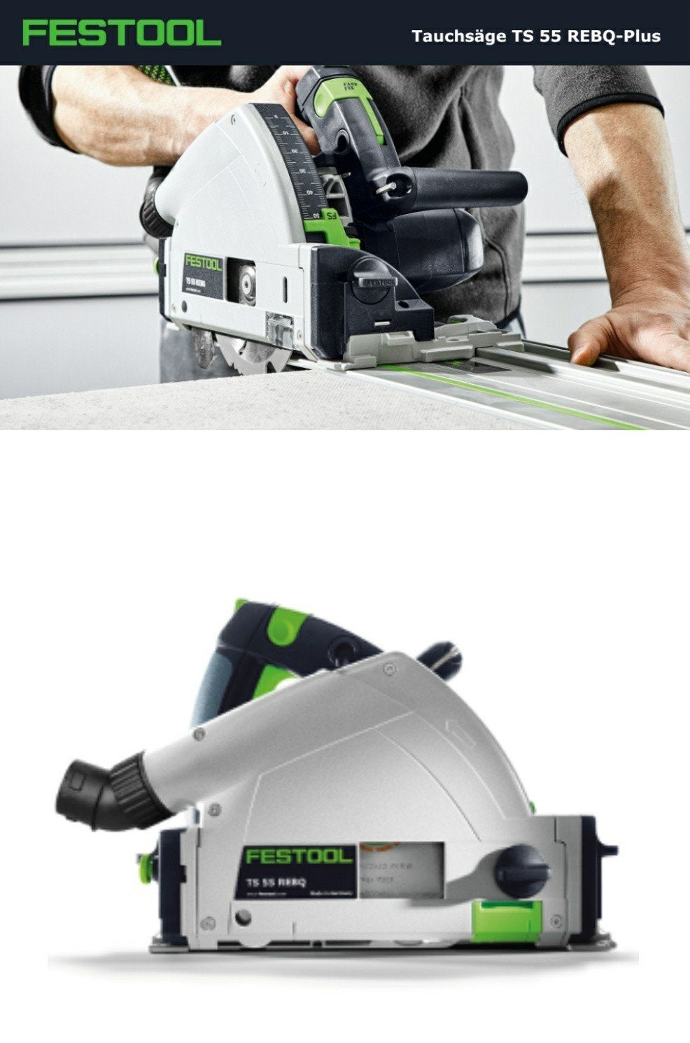 FESTOOL TS 55 REBQ INVALZAAG MET RAIL, Ophalen, Gebruikt, Invalzaag, 600 tot 1200 watt