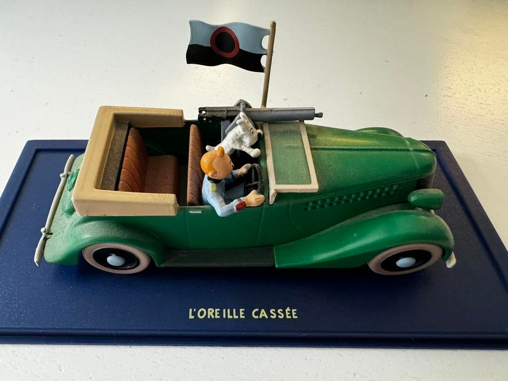 Kuifje auto 1:43 de mitrailleur wagen uit Het gebroken oor, Enlèvement ou Envoi, Tintin, Comme neuf