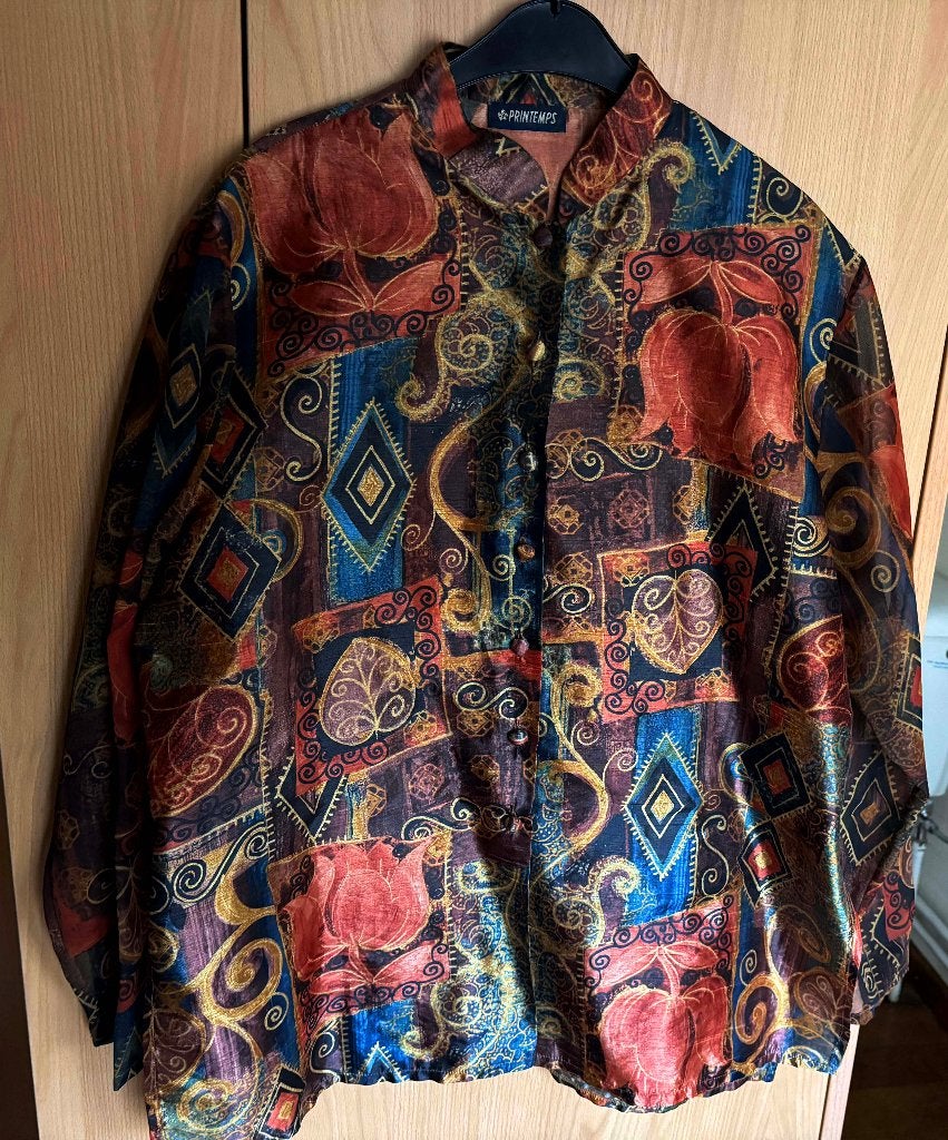 mooie bloes - merk Printemps - maat 42/44 - nieuw, Kleding | Dames, Blouses en Tunieken, Printemps France, Meerkleurig, Maat 42/44 (L)