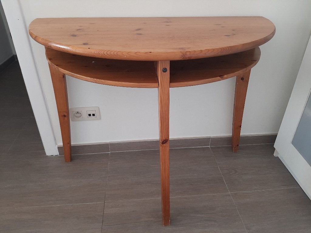 Table console demi-lune en bois, Enlèvement, Comme neuf, Autres formes, Bois