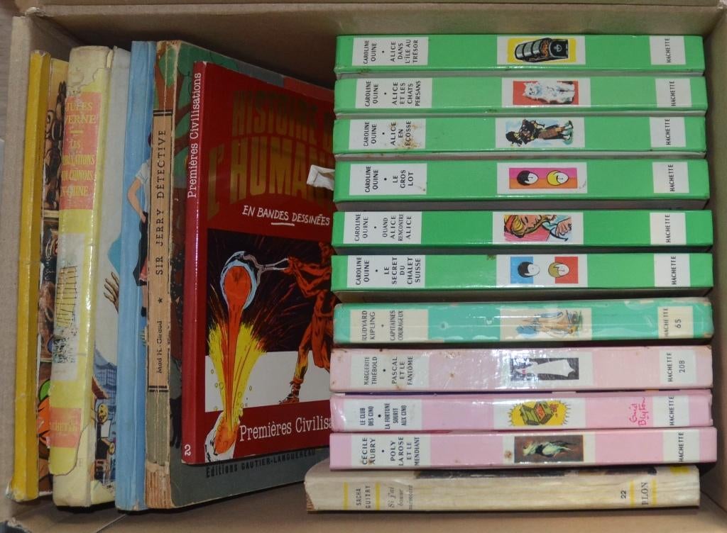 16 Vintage Jeugdboekjes Franstalig, Fiction, Hachette, Enlèvement, Utilisé