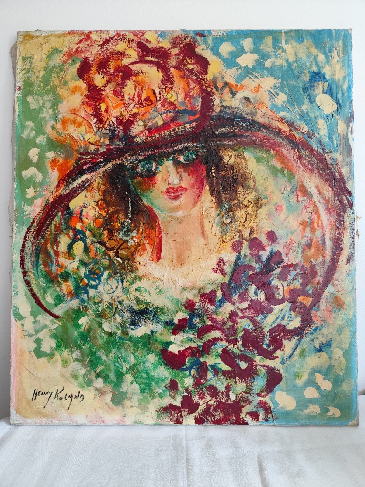 Peinture expressive de Henry Roland (Belge 1919-2000)., Enlèvement