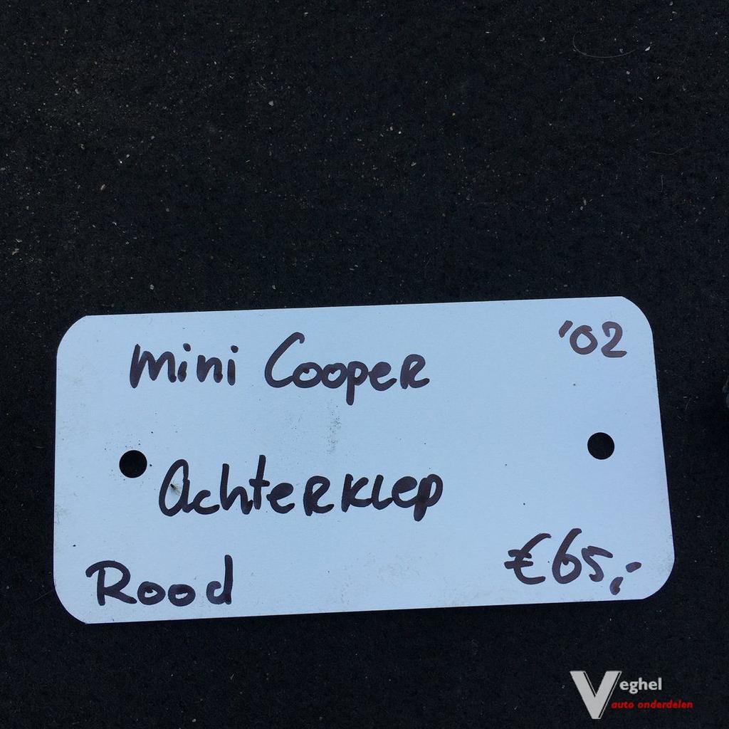Mini Cooper 2002 Achterklep Rood, Arrière, -, -, Haillon arrière