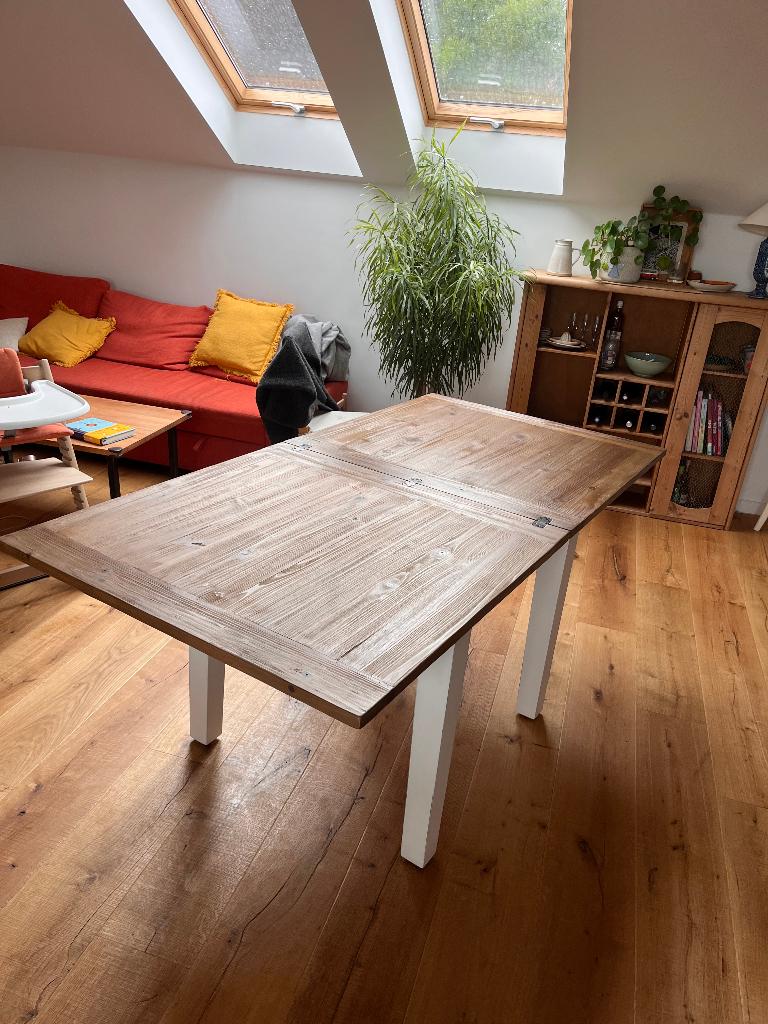 Table à manger pliante 4/8 personnes L90/180, Neuf, Cinq personnes ou plus, 50 à 100 cm, Carré