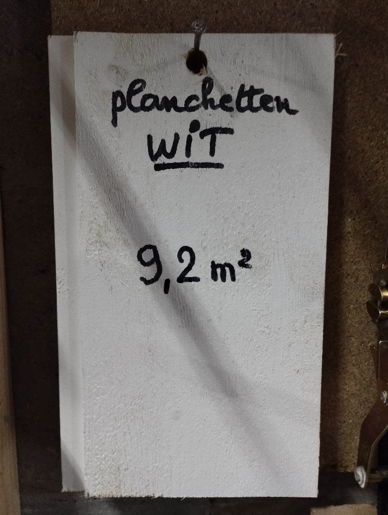 Planchetten WIT - 9,2 m² - nieuw, Doe-het-zelf en Bouw, Hout en Planken, Ophalen, Nieuw, Vuren