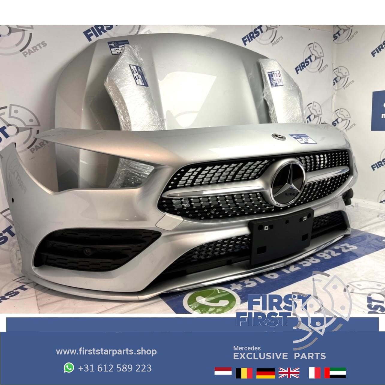 W118 C118 CLA AMG LINE VOORKOP ZILVERGRIJS origineel Mercede, Utilisé, -, Avant, -