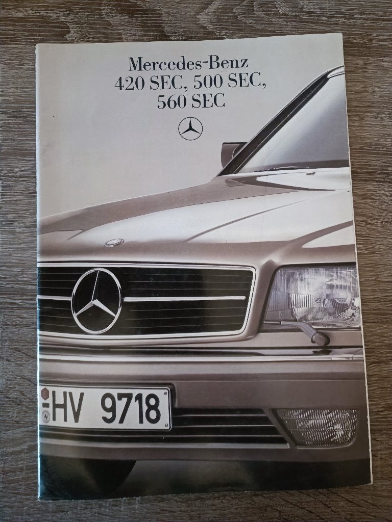 Catalogue Mercedes 420 SEC - 500 SEC - 560 SEC, Envoi, Neuf, Catalogue