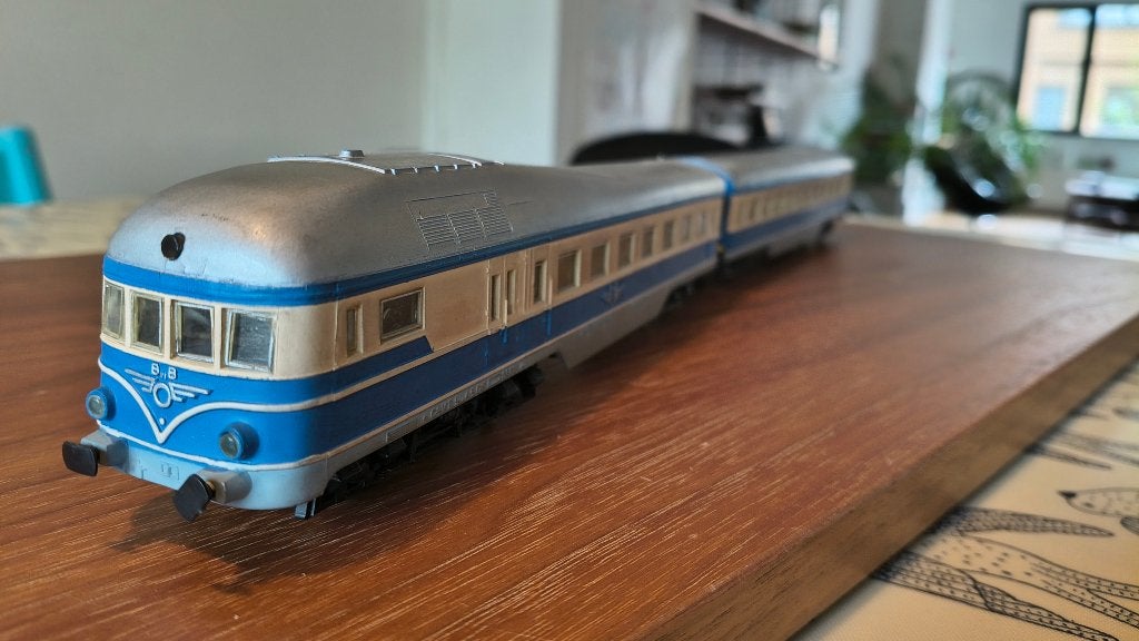 Liliput - ÖBB  5045 'Blauer Blitz', Hobby en Vrije tijd, Modeltreinen | H0, Gebruikt, Treinset, Gelijkstroom, Liliput, Ophalen