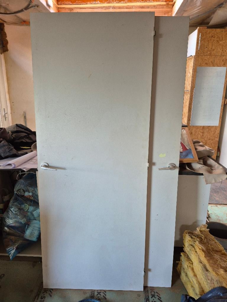 Verfdeur x 2, Doe-het-zelf en Bouw, Deuren en Vliegenramen, Ophalen, Zo goed als nieuw, Hout, Binnendeur