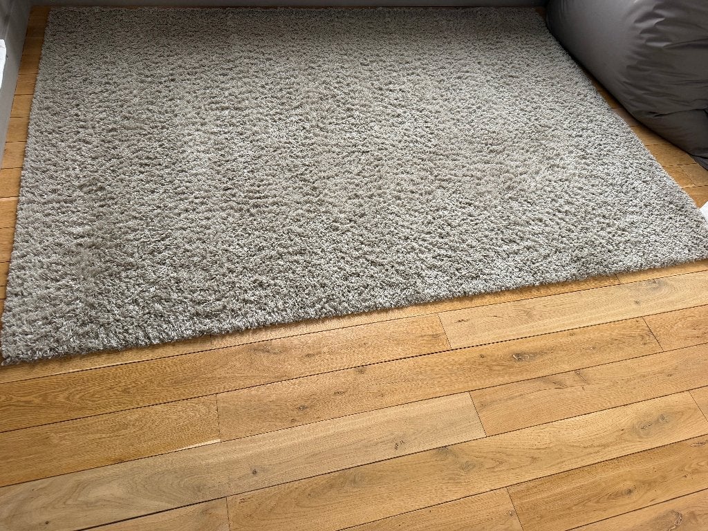 Tapis Poils Longs 160x225cm, Gris, 200 cm ou plus, 150 à 200 cm, Comme neuf