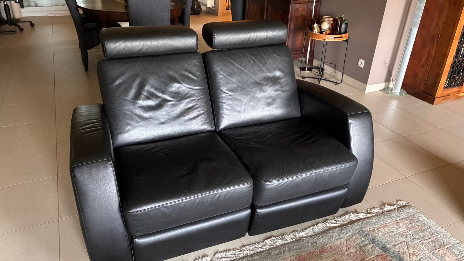 Lederen salon. 2- en 3-zit met relax, Enlèvement, Utilisé