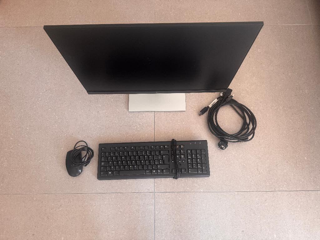 HP E24i G4 Monitor + toetsenbord + muis, Computers en Software, Ophalen of Verzenden, DisplayPort