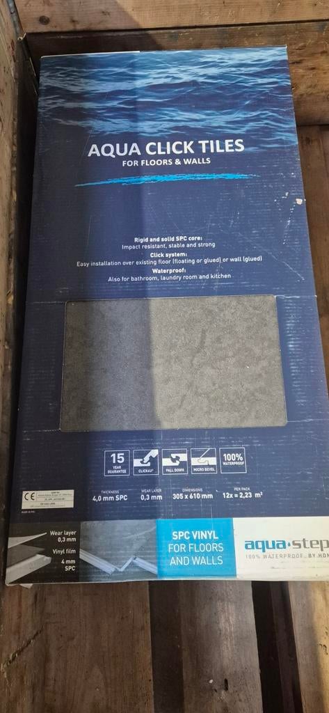 Aqua Step SPC vinyl klikvloer – 11m² – waterproof – nieuw, Enlèvement