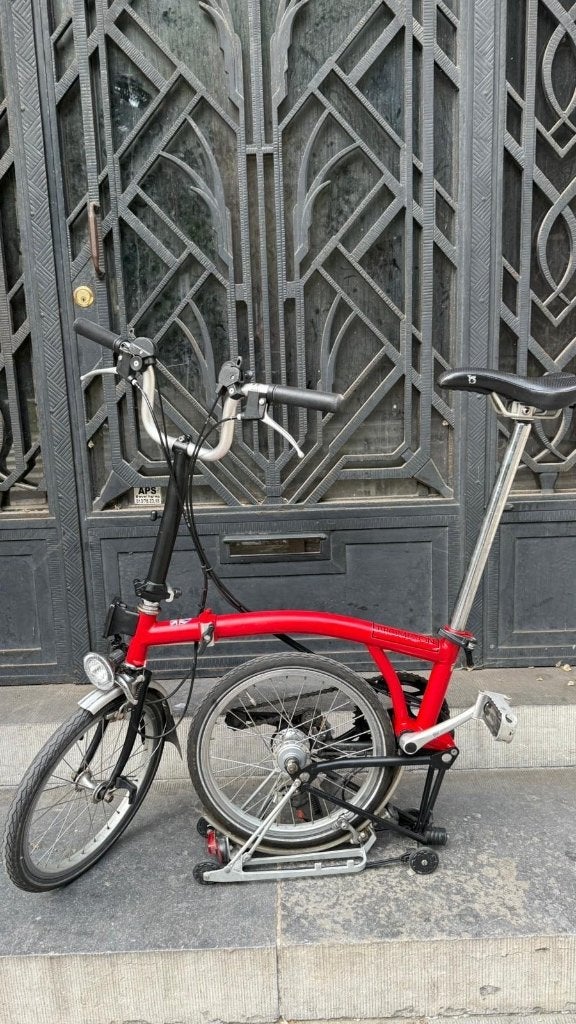 Brompton rode M6RN 6 versnellingen bagagedrager, Ophalen, Brompton, Velgrem, 14 tot 16 inch