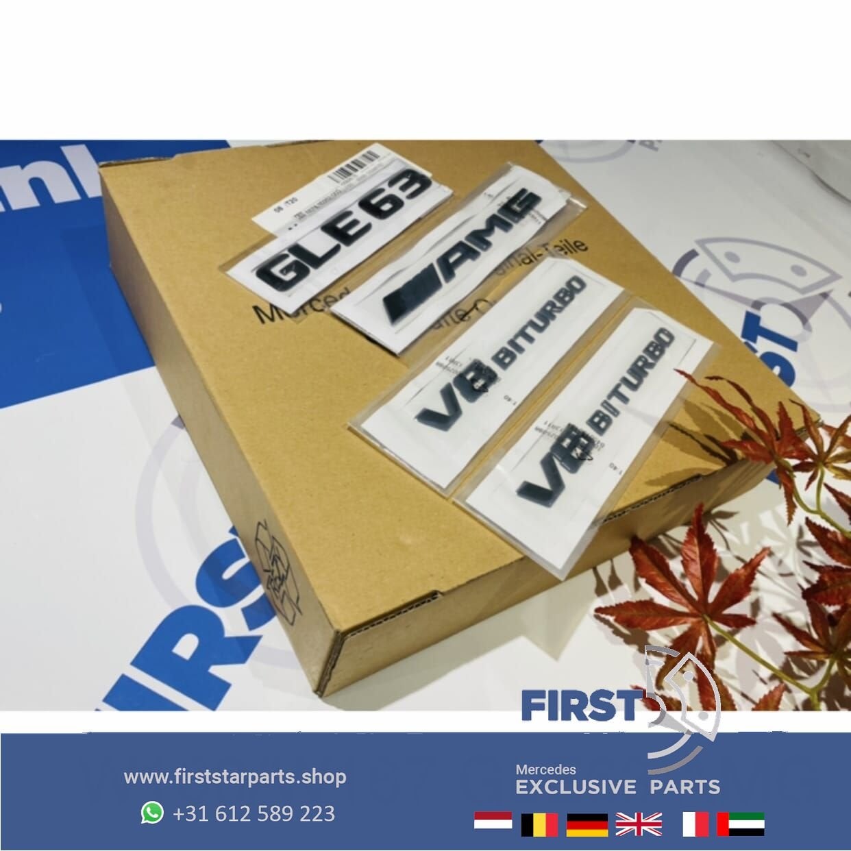 W166 W292 W167 GLE63 AMG LOGO SET ZWART EMBLEMEN SET Mercede, Gebruikt, -, Ophalen of Verzenden, -