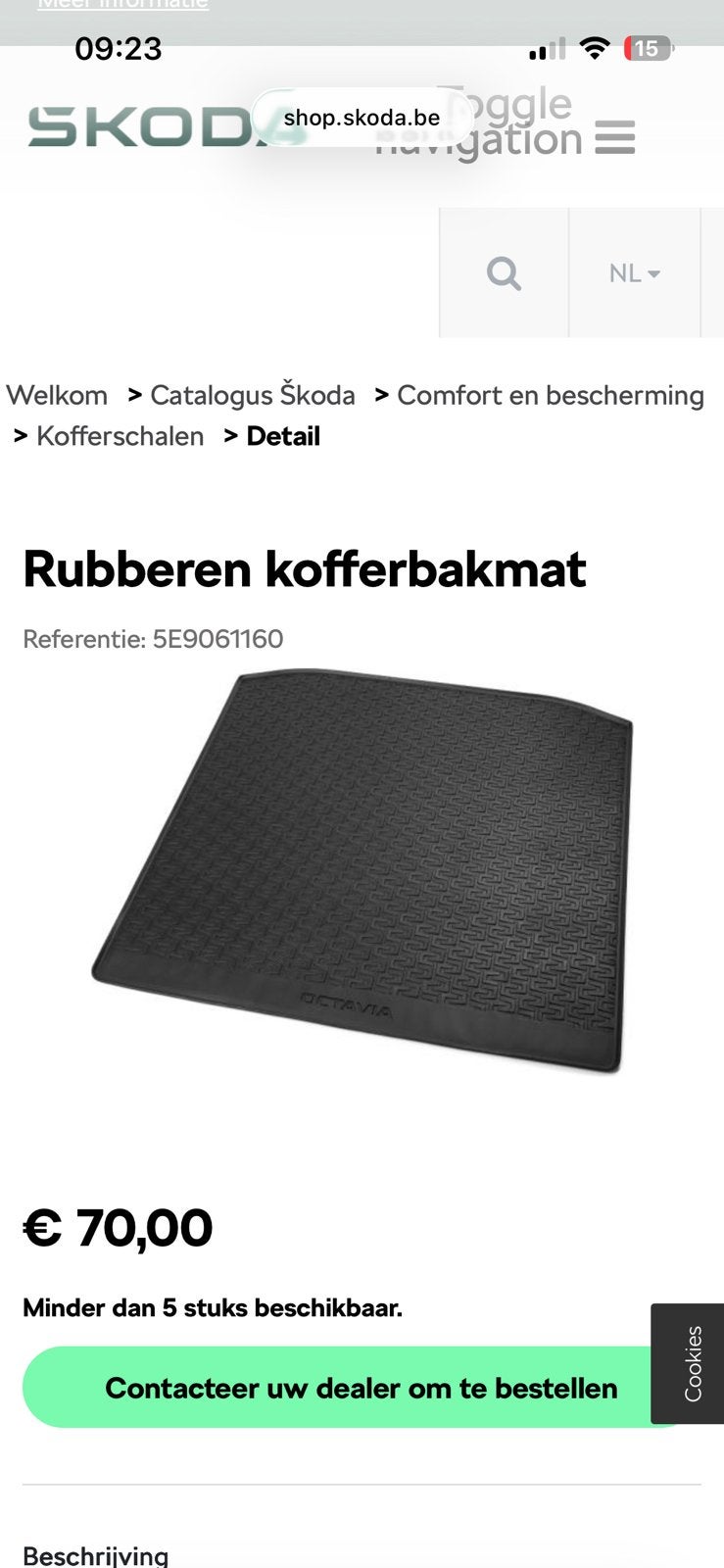 Koffermat Skoda Octavia, Enlèvement, Skoda