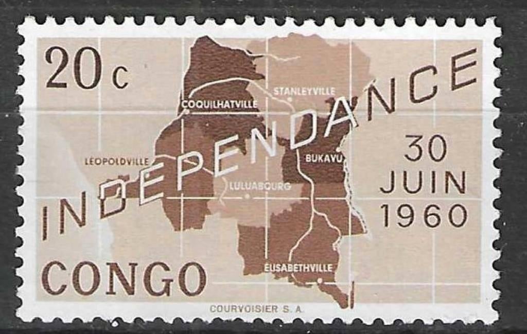 Belgisch Congo 1960 - Yvert 372 - Onafhankeijk (PF), Verzenden, Postfris