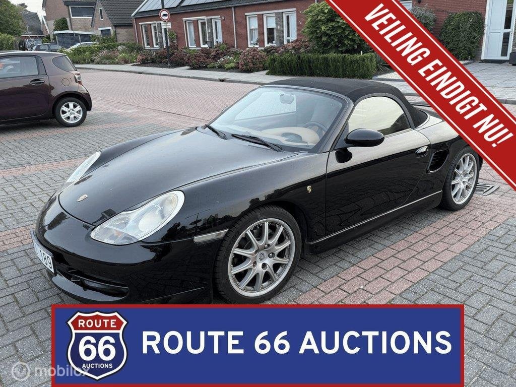 Porsche Boxster | 2002 | Route 66 Auctions, Auto's, Gebruikt, Zwart, Bedrijf, Handgeschakeld
