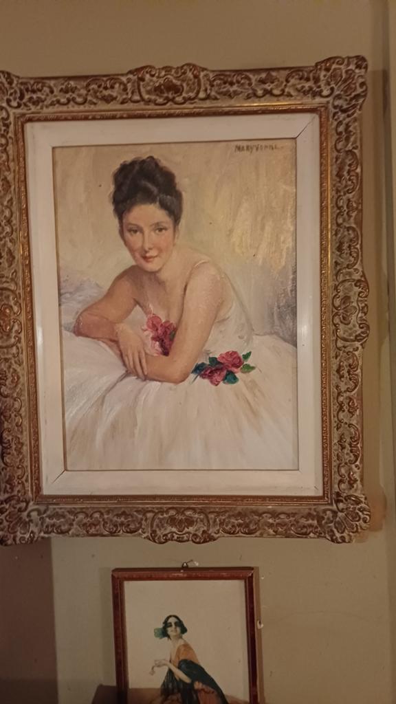 Jolie dame 1950 Art Déco, Antiquités & Art, Art | Peinture | Classique, Enlèvement ou Envoi