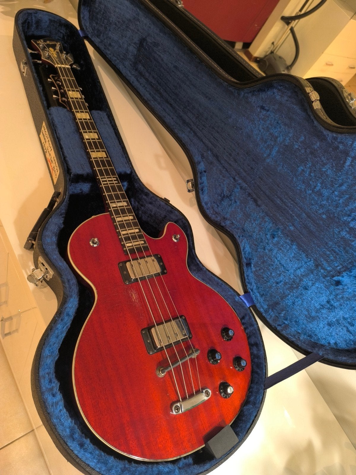 guitare basse HAGSTROM couleur acajou année 1977 super état, Musique & Instruments, Enlèvement, Guitare