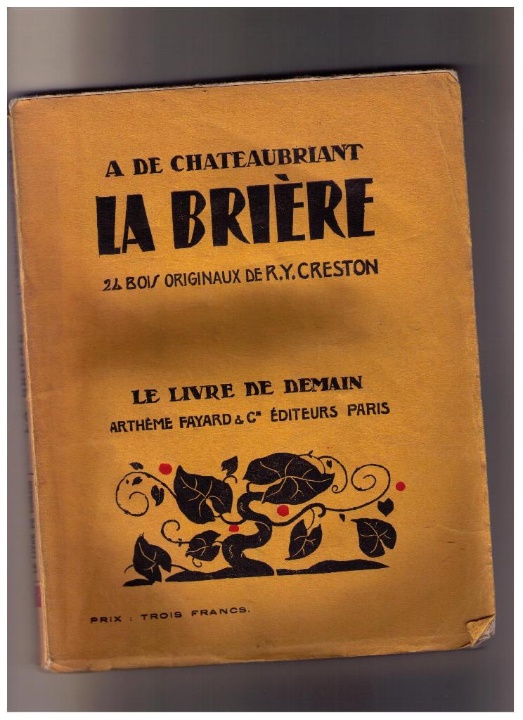 La Brière d'Alphonse de Châteaubriant, Livre de demain 1926, Boeken, Essays, Columns en Interviews, Verzenden, Gelezen, 'Alphonse de Châteaubriant,