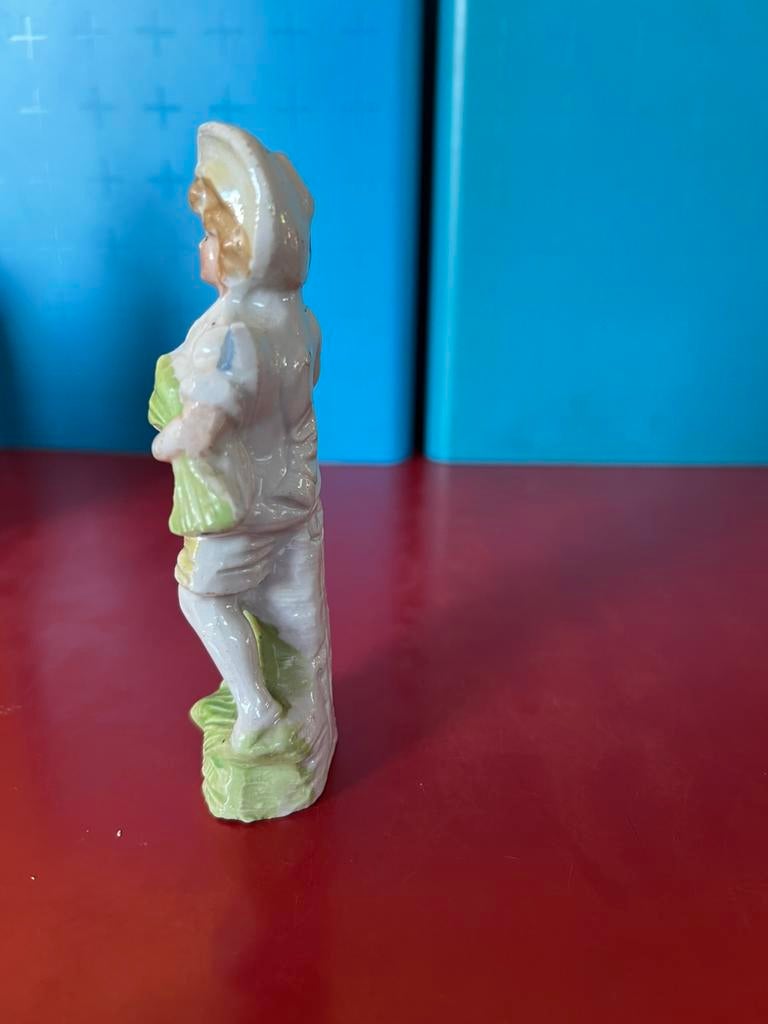 Jongen met eend in porselein, Verzamelen, Ophalen of Verzenden, Zo goed als nieuw