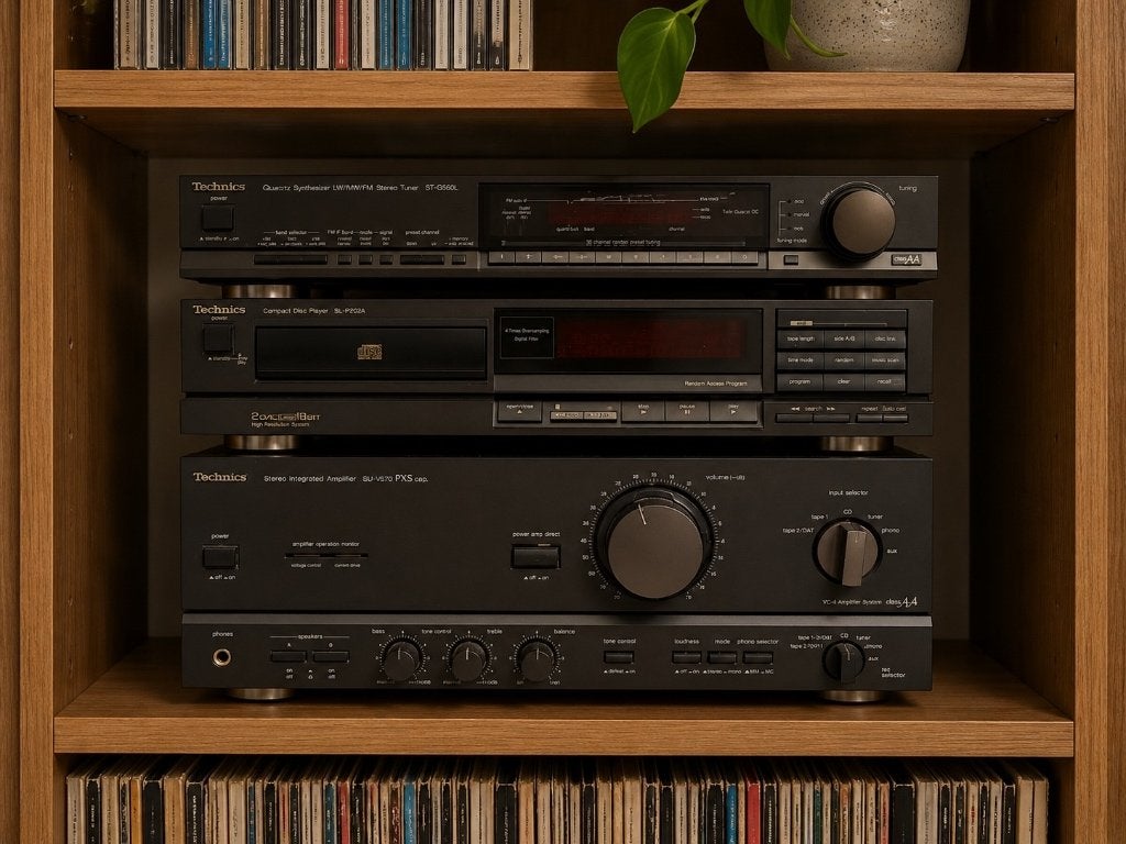 Chaîne Hi-Fi Technics -  SU-V570 + SL-P202A + ST-G560L, TV, Hi-fi & Vidéo, Enlèvement, Utilisé, Lecteur CD, Autres marques