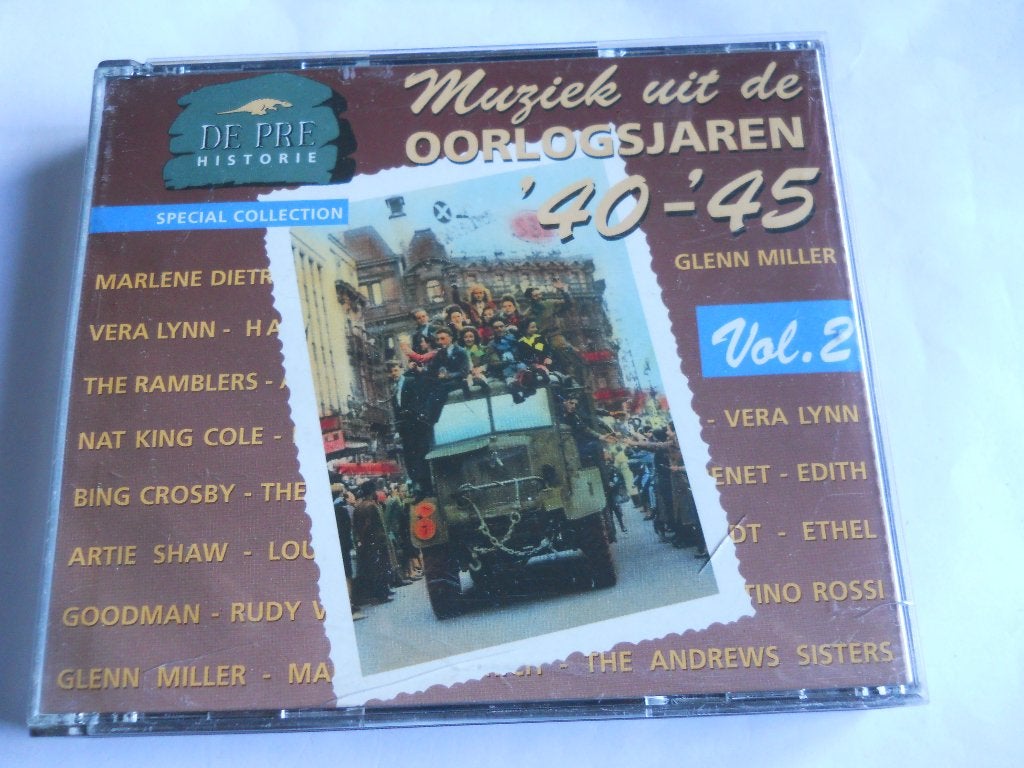 2 CD BOX - RADIO 2 DE PRE HISTORIE  OORLOGSJAREN - 40 - 45, Cd's en Dvd's, Boxset, Ophalen of Verzenden, Zo goed als nieuw, Pop