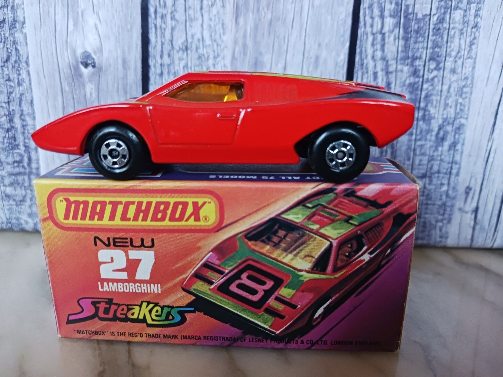 Matchbox  Streakers  27  Lamborghini Countach, Hobby en Vrije tijd, Modelauto's | 1:24, Ophalen of Verzenden