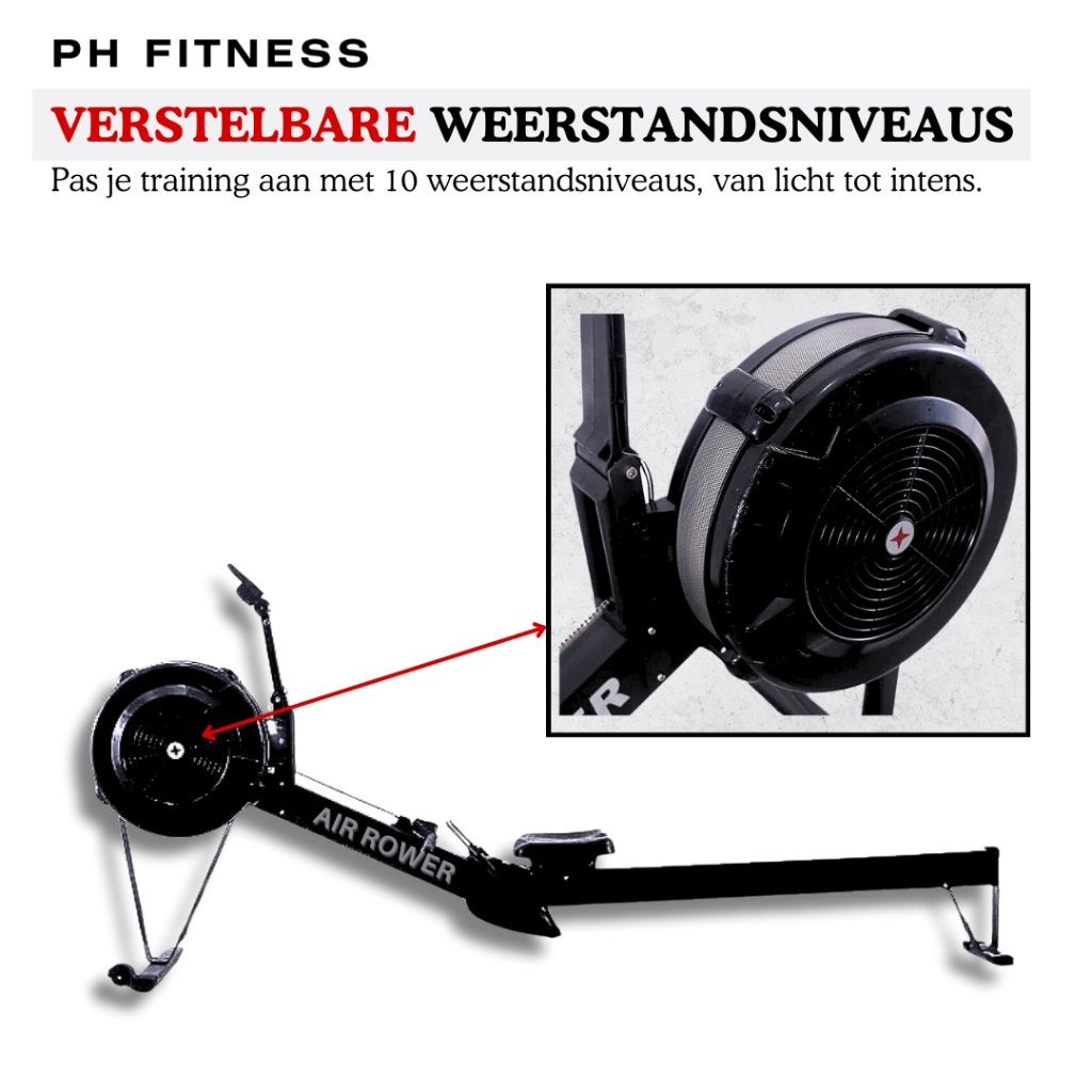 PH Fitness RowPro Roeiapparaat - BESCHADIGDE VERPAKKINGSDOOS, Sport en Fitness, Ophalen of Verzenden, Nieuw, Benen