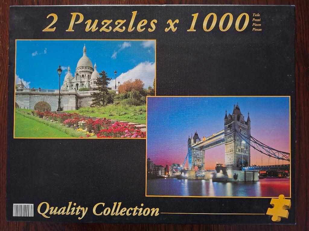 2 puzzels van 1000 stuks, Enlèvement ou Envoi, 500 à 1500 pièces, Comme neuf, Puzzle