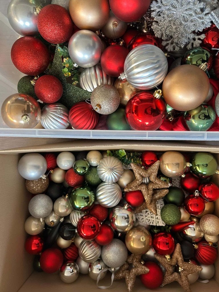 Grote kerstboom met versiering, Divers, Enlèvement, Comme neuf
