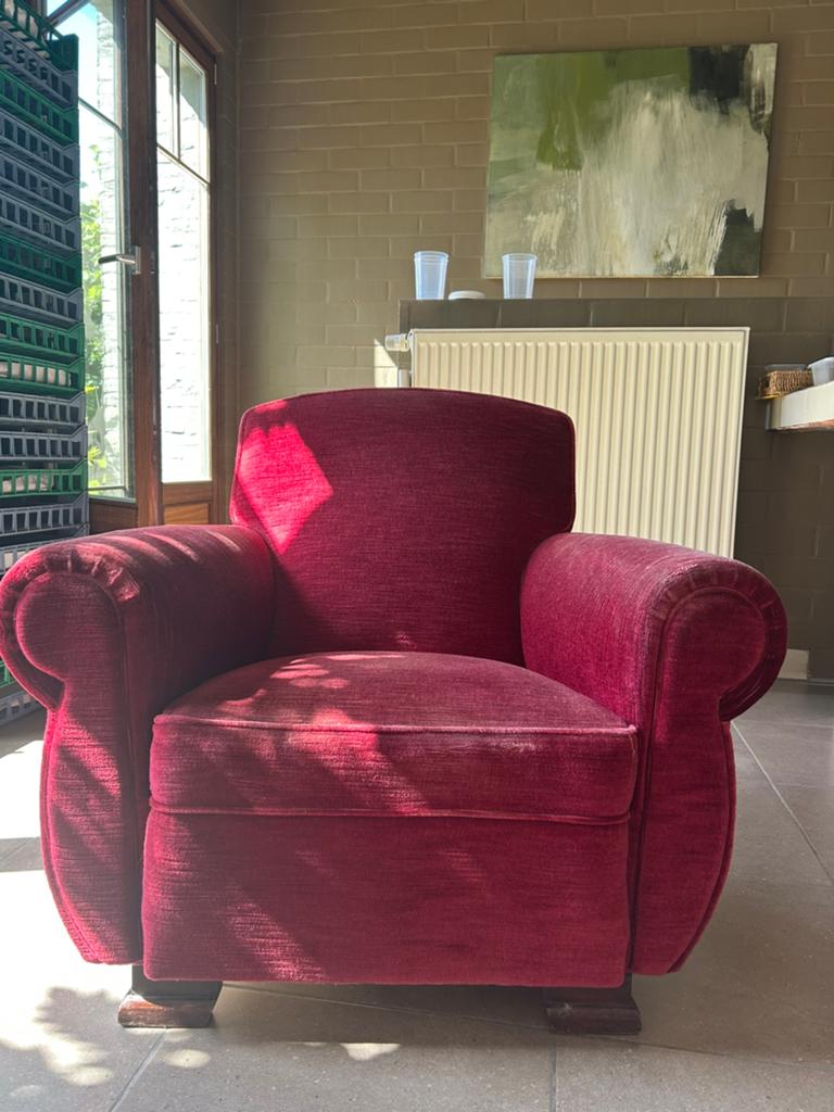 Vintage zetel, Ophalen, Gebruikt, 75 tot 100 cm, 100 tot 125 cm