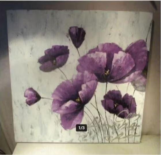 Belle œuvre peinte moderne « Fleurs de lilas » - signée, Enlèvement ou Envoi