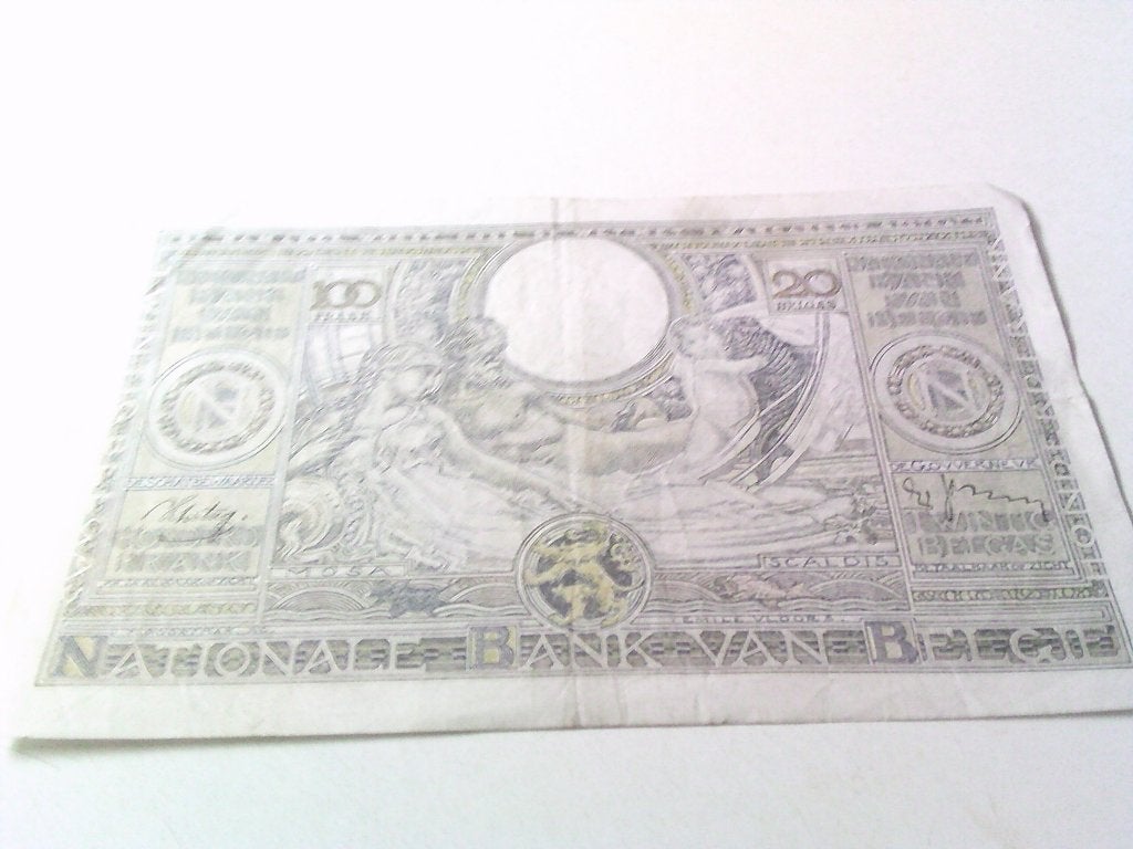 100 frank 20 belgas 26 .05. 39, Postzegels en Munten, Bankbiljetten | België, Ophalen, Los biljet