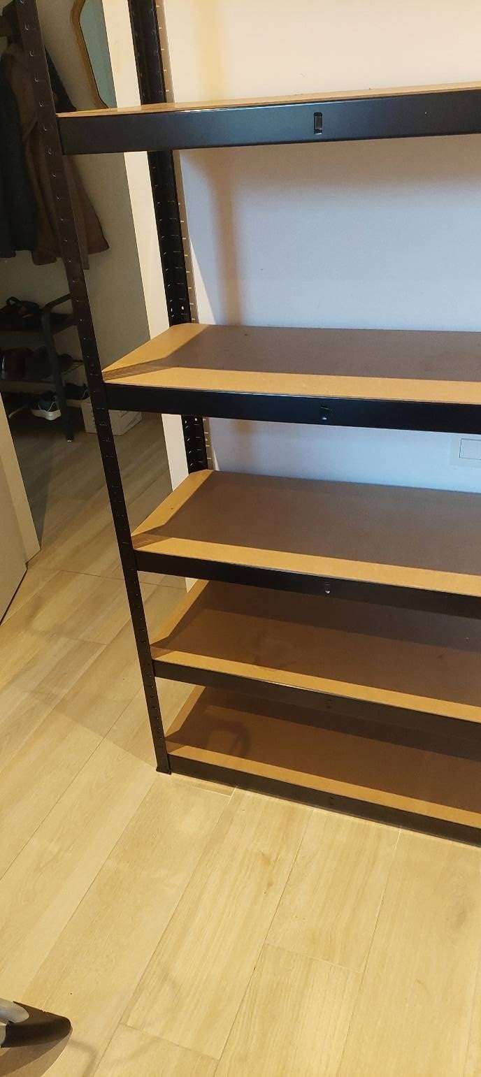 Zwart ijzeren rekje h180br40l90, Huis en Inrichting, Ophalen