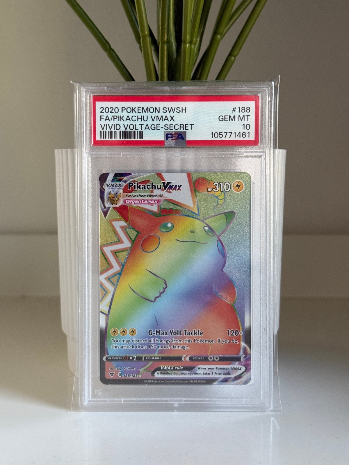 Pikachu VMAX 188/185 PSA 10 Pokemon Vivid Voltage, Hobby en Vrije tijd, Verzamelkaartspellen | Pokémon, Ophalen, Zo goed als nieuw