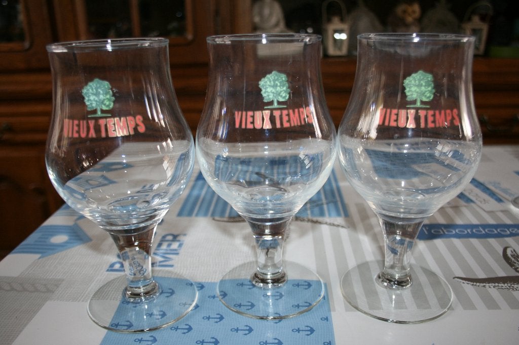 verres a vieux temps, Collections, Enlèvement, Utilisé, Verre à bière