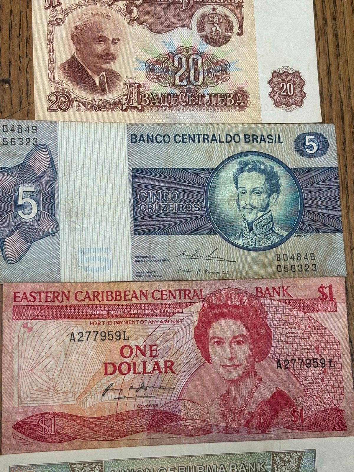 Anciens billets de banque / oude bankbiljetten, Envoi, Billets de banque