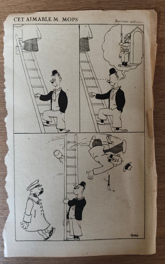 Hergé page imprimée originale agenda 1932 au bon marché, Enlèvement ou Envoi, Utilisé, HERGE