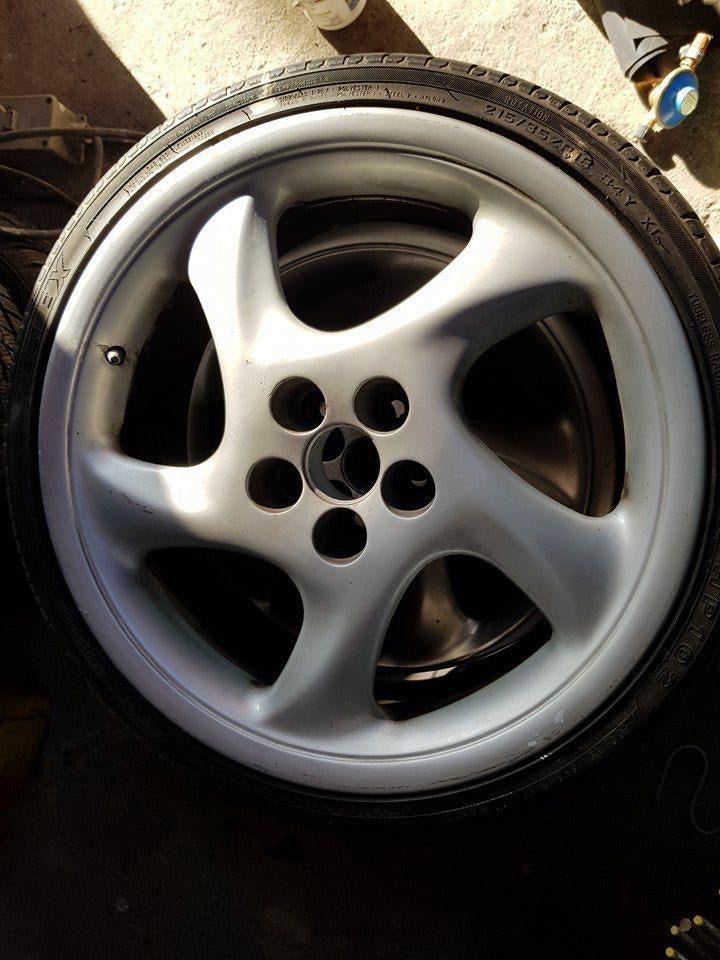 Porsche turbo cup velgen met banden 996 boxster cayman, Auto-onderdelen, Banden en Velgen, Band(en), Winterbanden, 17 inch, 255 mm